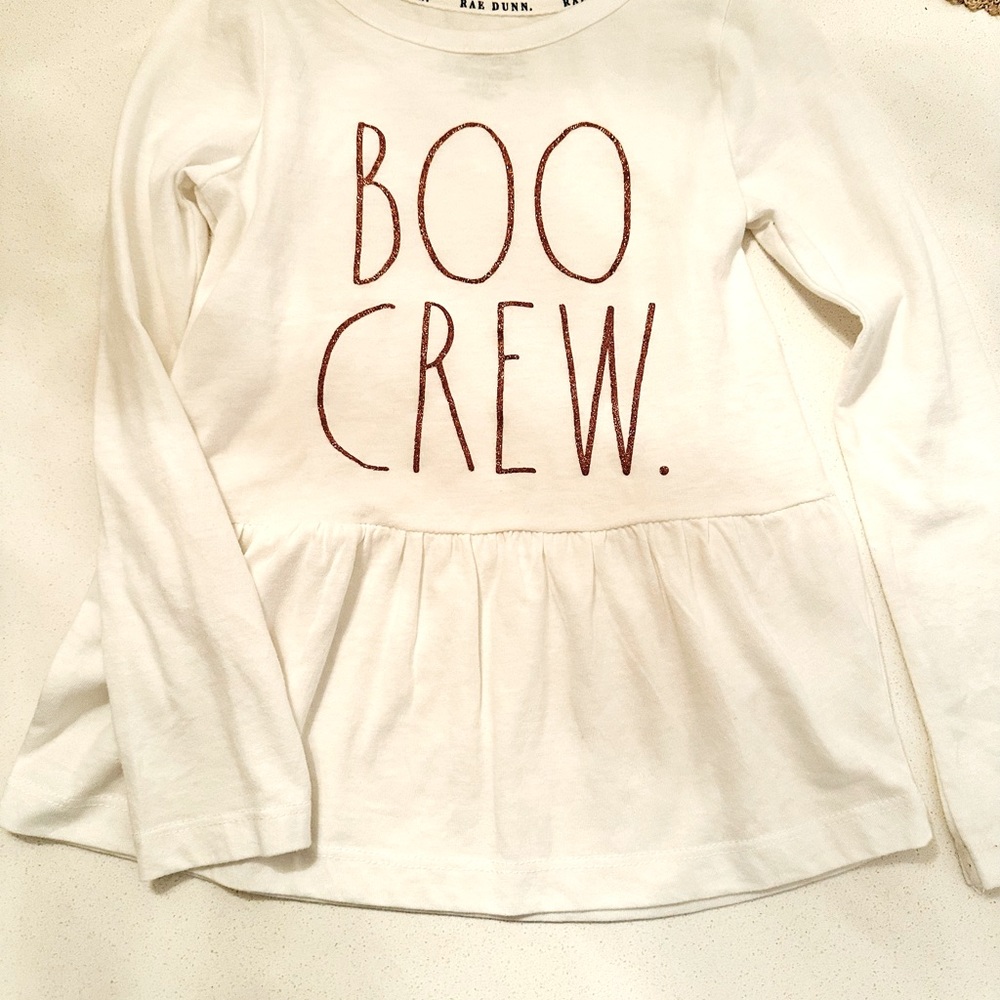 Rae Dunn Halloween theme flutter long sleeve tee.